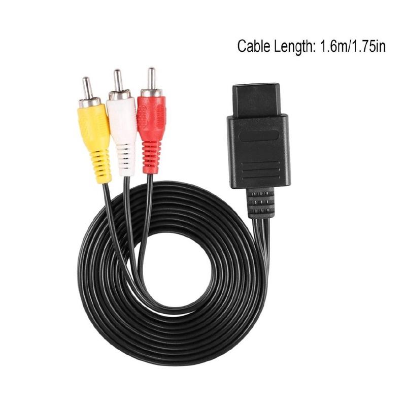 Dây cáp 1.8M 6FT AV TV RCA video cho N64 / 64 Game