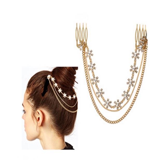 Bờm tóc bohemian - Vòng đội đầu boho - head chain boho style