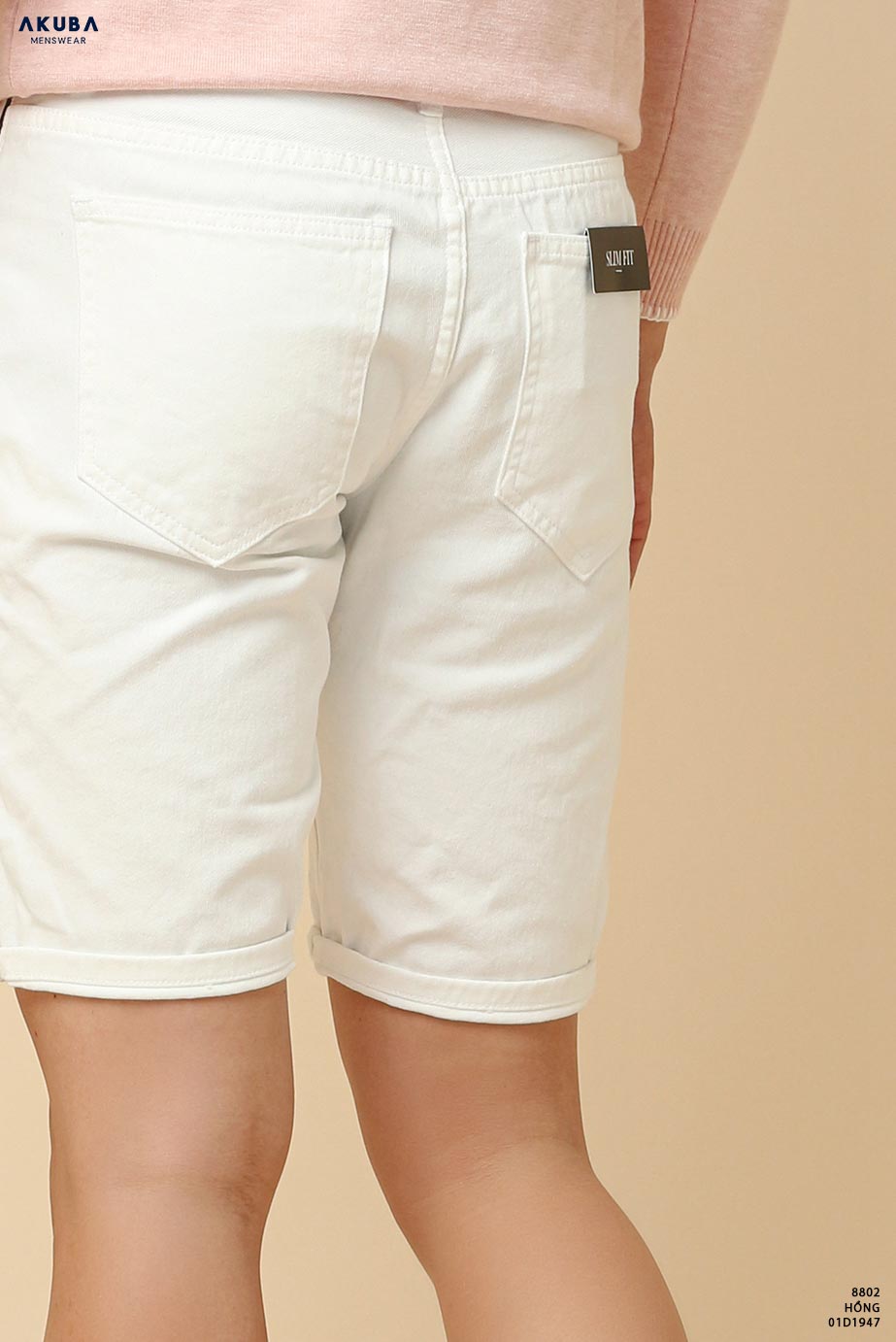 Quần Short Jean Nam Basic AKUBA Form Skinny, Chất vải Denim, Thoải mái vận động 01D1947