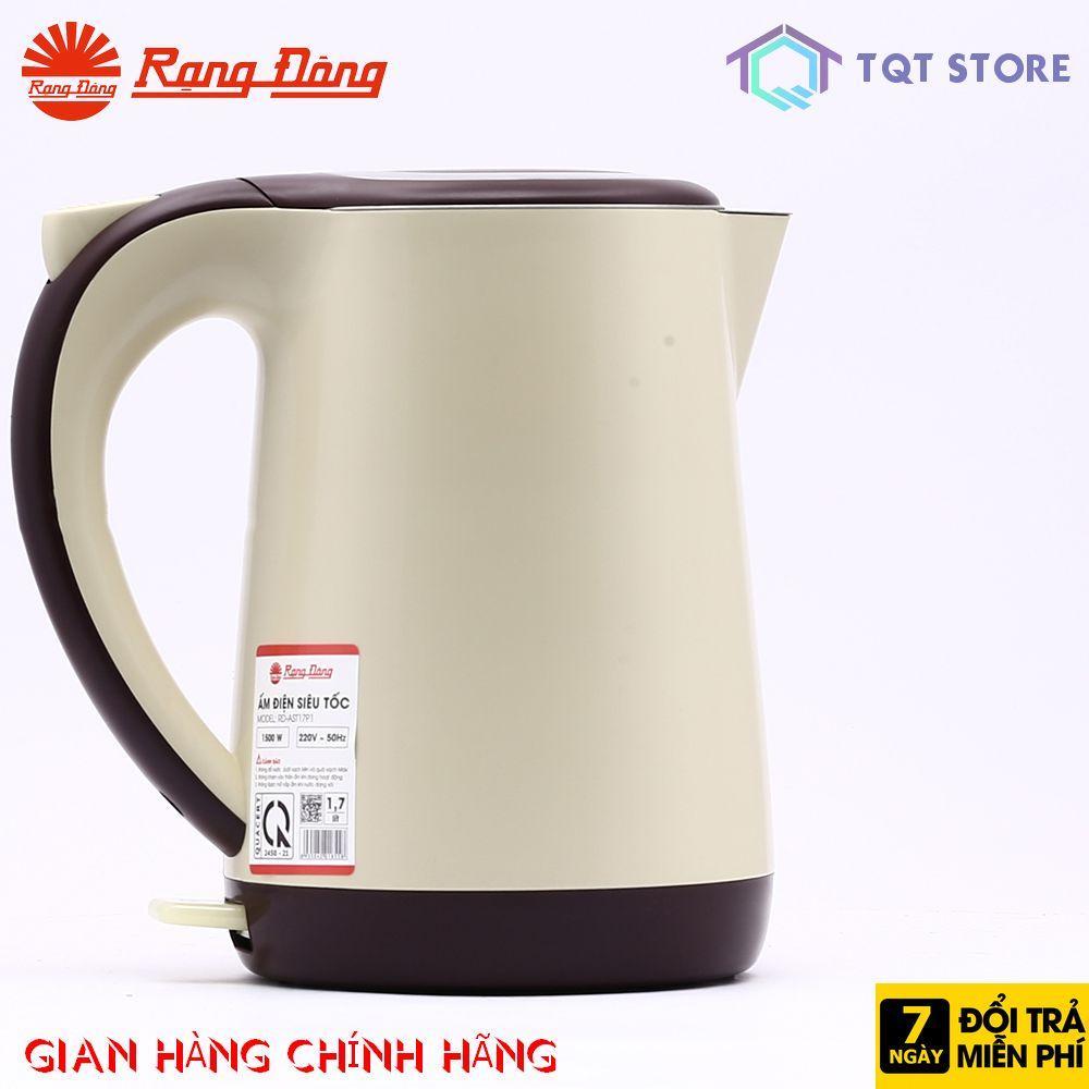 Ấm điện siêu tốc Rạng Đông RD AST17 P1, dung tích 1.7 lít, Inox 304 cao cấp, cam kết hàng chính hãng, bảo hành 12 tháng