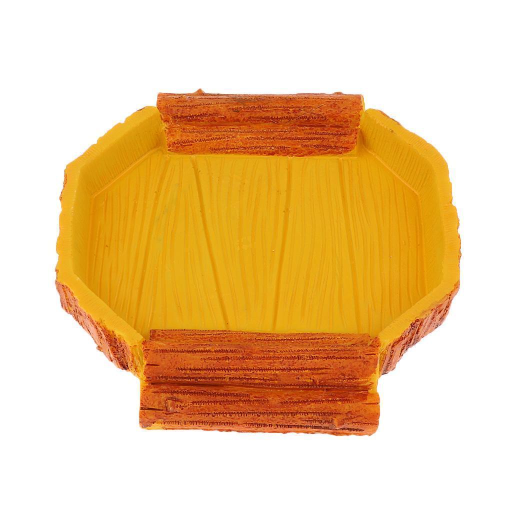 2Pcs Reptile Food Feed Dish Water Bowl for Tortoise Spider
