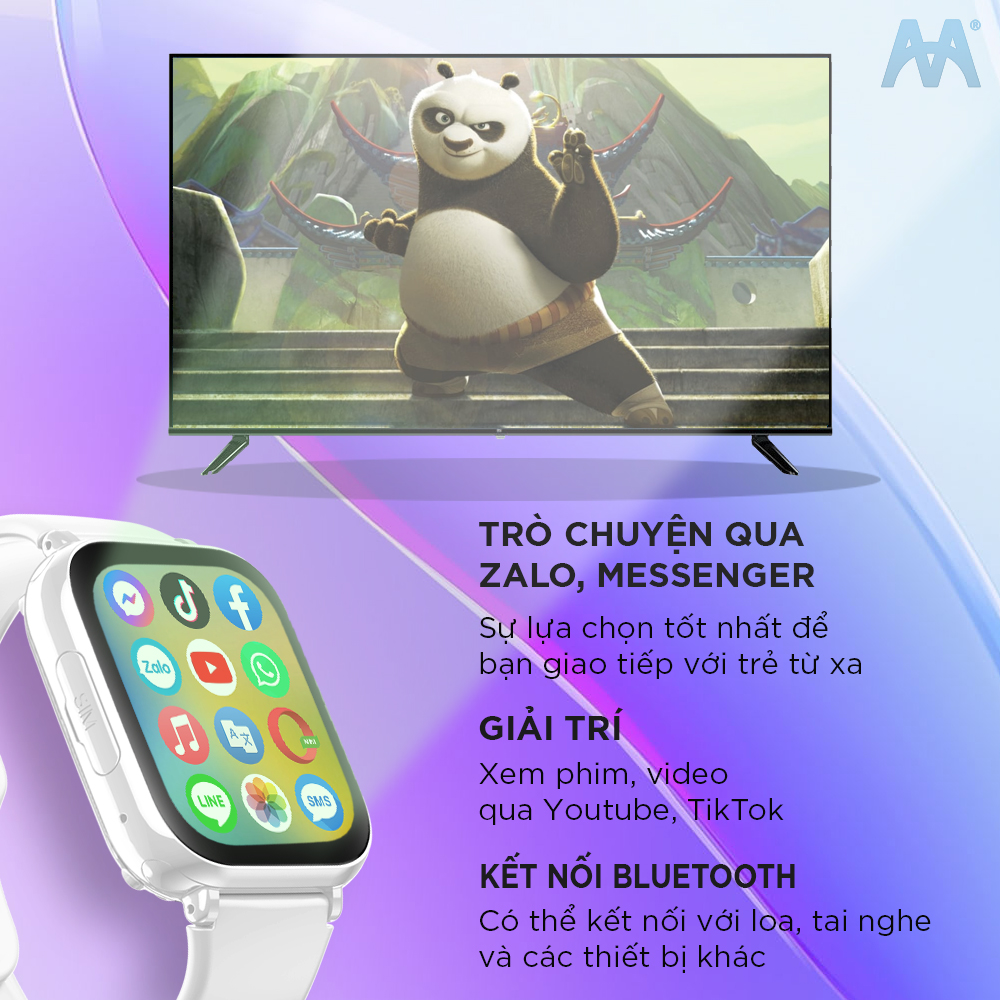 Đồng hồ Thông minh Định vị GPS gắn sim có ZaIo Messenger kết nối Wifi 4G Bluetooth xem Video Youtube TikTok nghe nhạc Online cho Trẻ em Học sinh Tiểu học THCS THPT chống nước Pin trâu AMA Smartwatch HW13 Android 8.1 2023 (Tặng Sim Viettel) hàng chính hãng