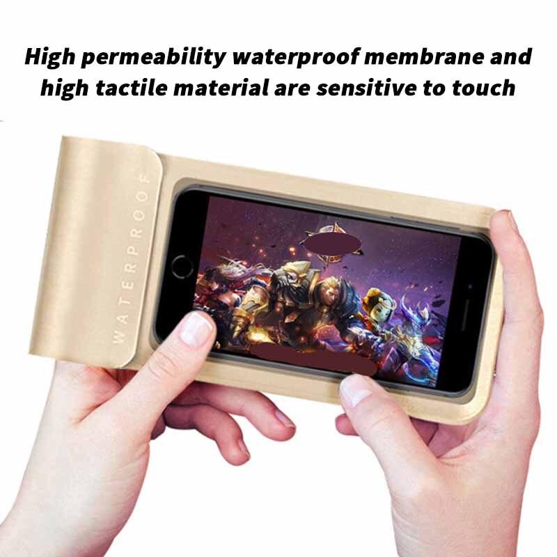 3.5-6.2Inch Phone Floating Airbag Swimming Bag Waterproof Mobile Phone Pouch Case For Swim Diving Surfing Beach