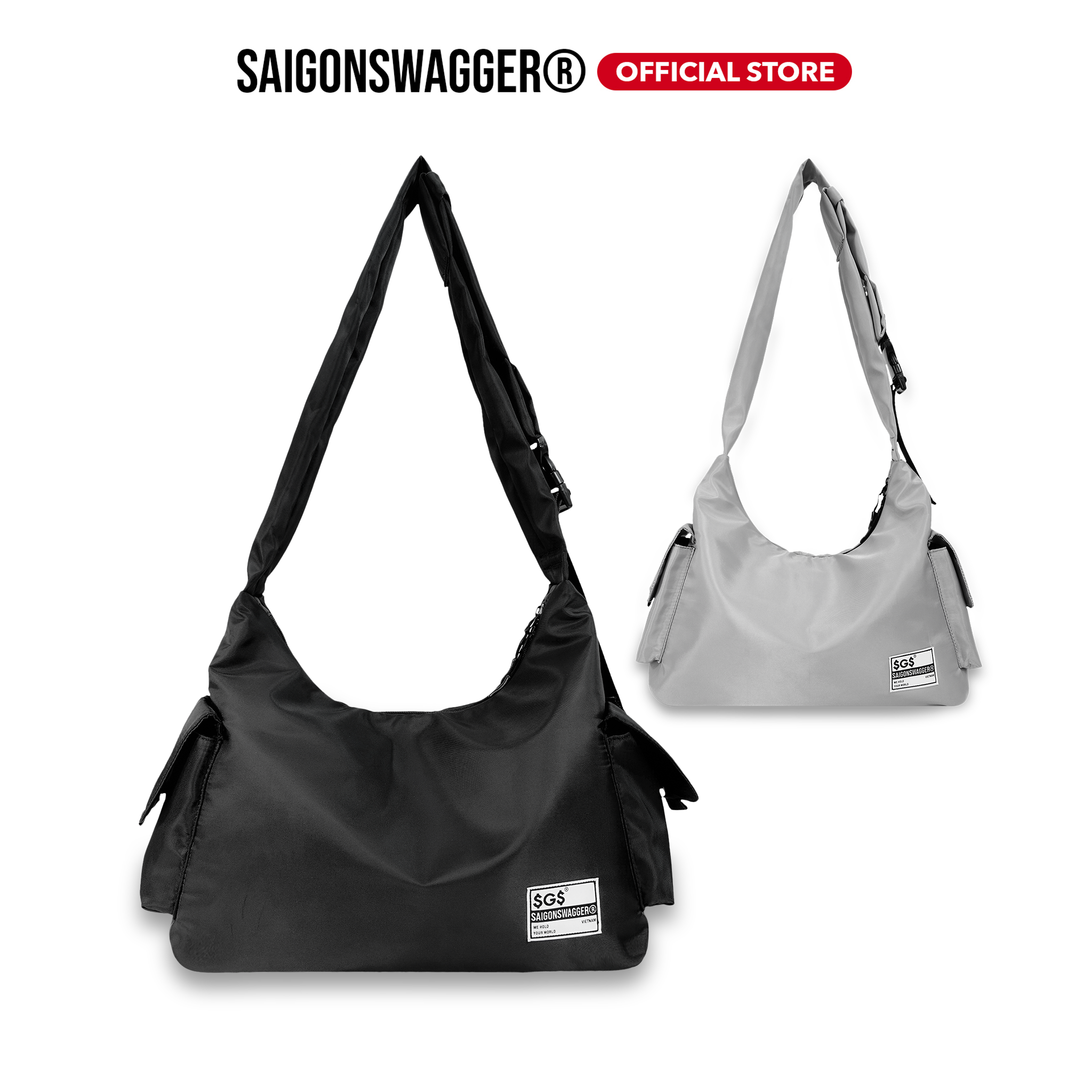 Túi đeo chéo nam nữ  SAIGON SWAGGER chất liệu nylon ELEP HOBO BAG