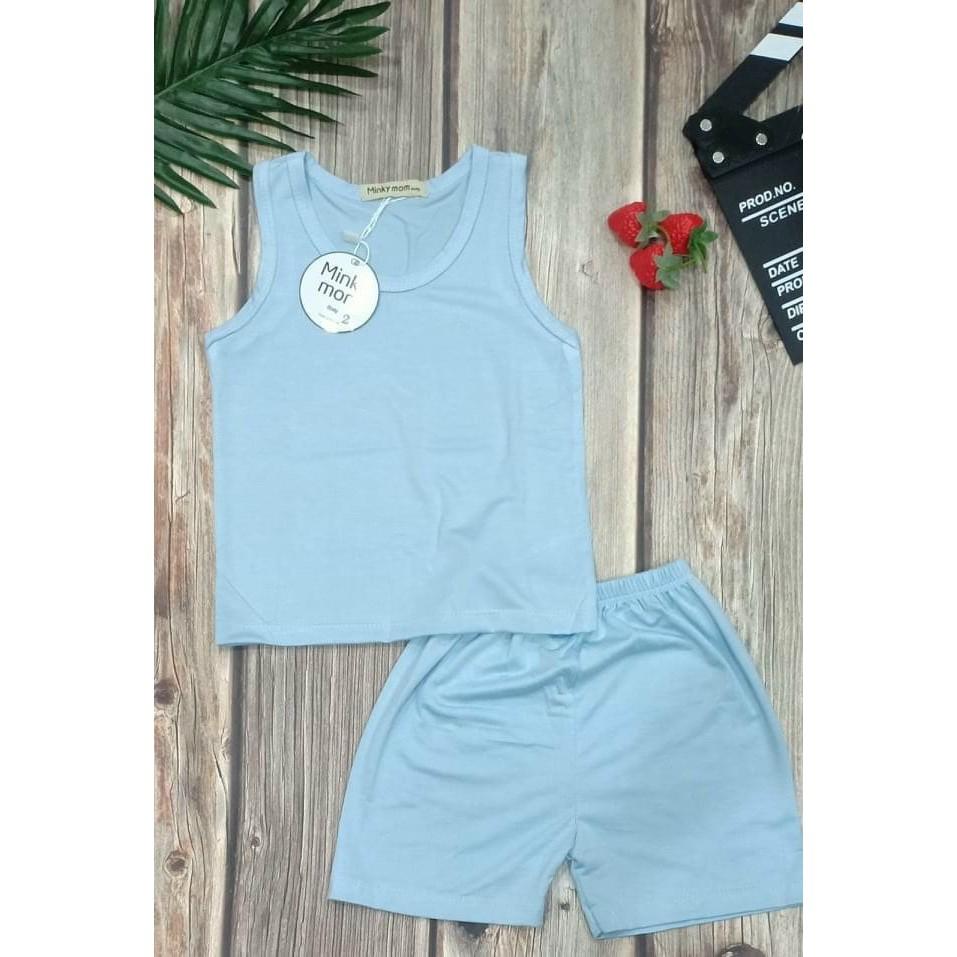 Bộ Minky mom trơn 3 lỗ bé trai, bé gái từ 0 - 4 tuổi vải THUN LẠNH cực kỳ DÀY DẶN thấm hút mồ hôi