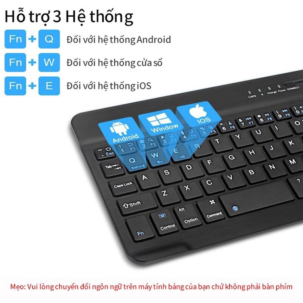 Bộ bàn phím và chuột không dây bluetooth cho điện thoại máy tính bảng ipad laptop macbook tivi Windows/Android/IOS