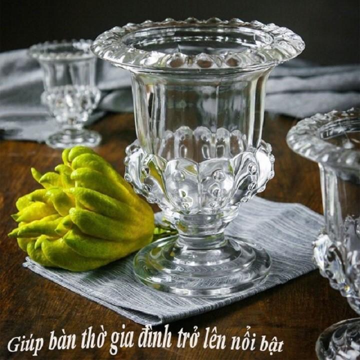 LY ĐỰNG PHẬT THỦ THỦY TINH CAO CẤP