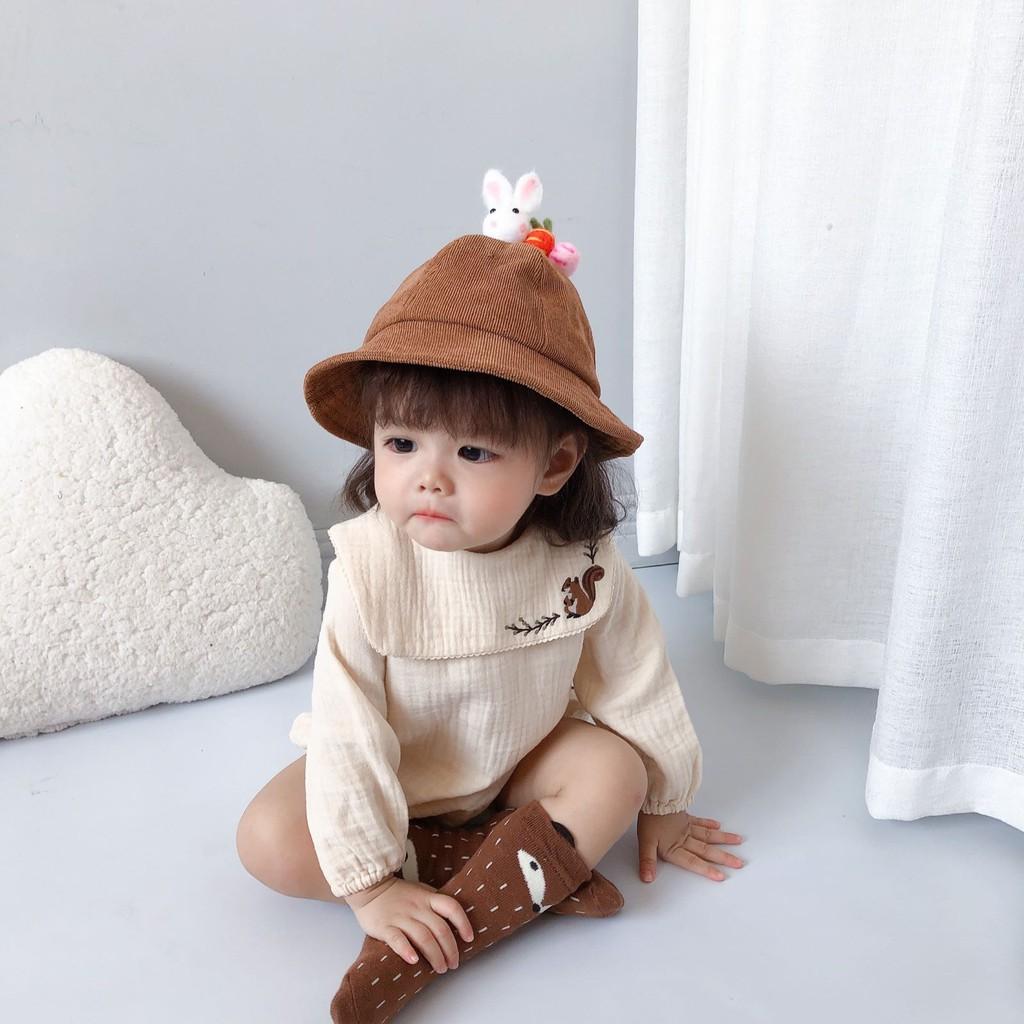Set body Sóc Nâu kèm yếm phong cách đáng yêu cho bé 8-14kg