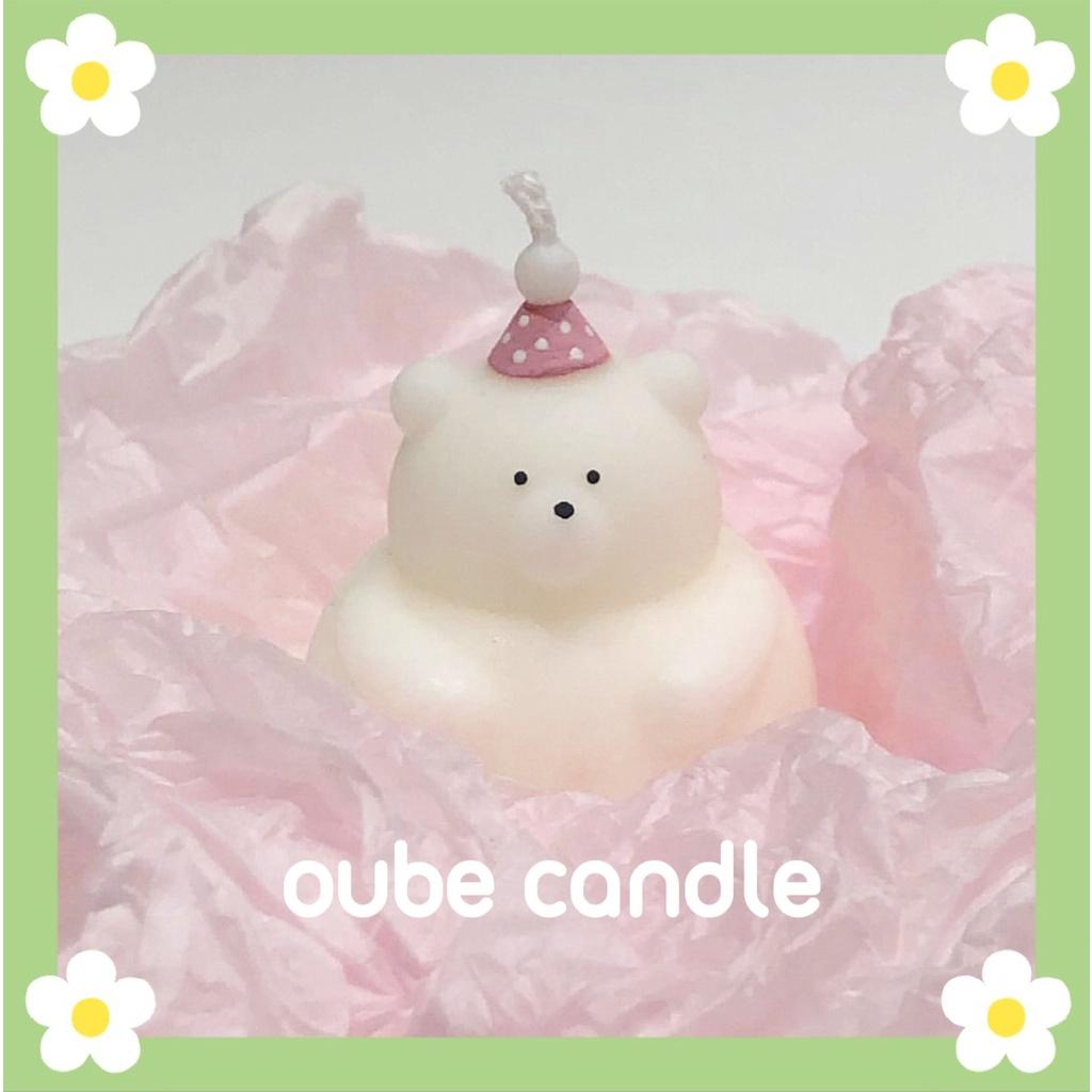 Nến Thơm Cao Cấp Hình Chú Gấu Mũm Mĩm Chubby Bear dễ thương - Quà tặng sinh nhật decor | Oube Candle NT42