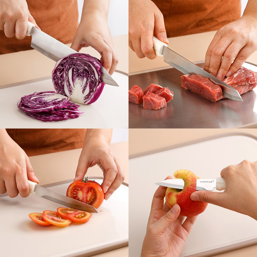 Bộ Dao Nhà Bếp 5 Món LocknLock Wall Mounted Knife Set CKK307S5 Có Hộp Đựng, Hàng Chính Hãng - JoyMall