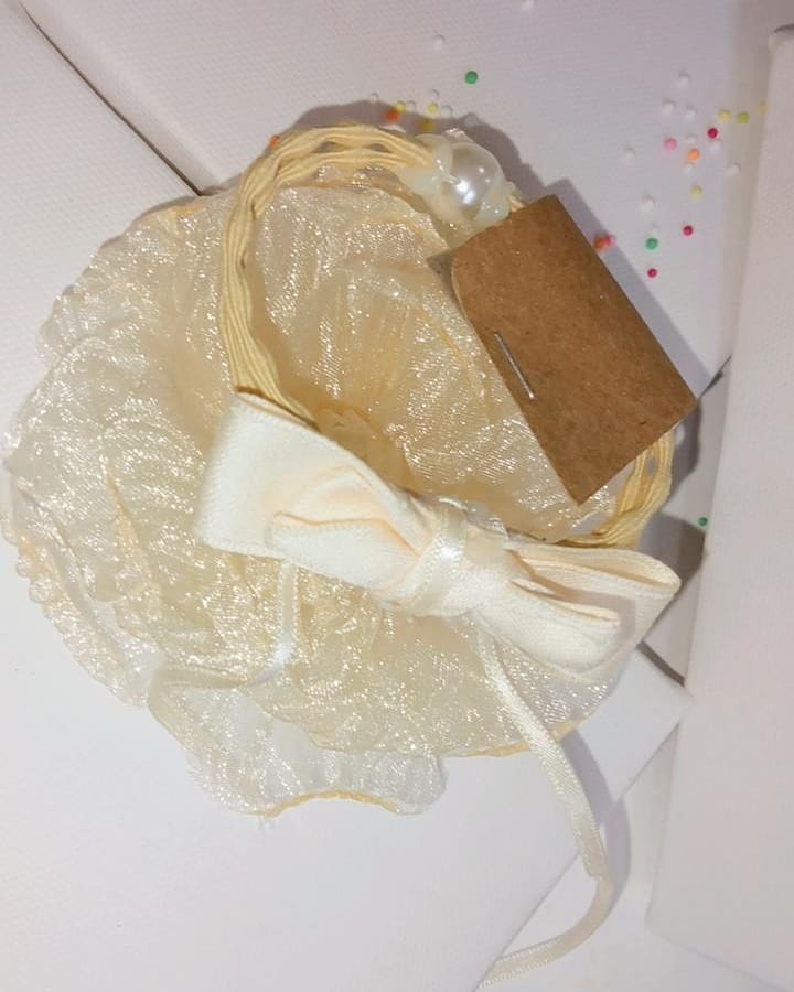 Dây cột tóc nơ trắng