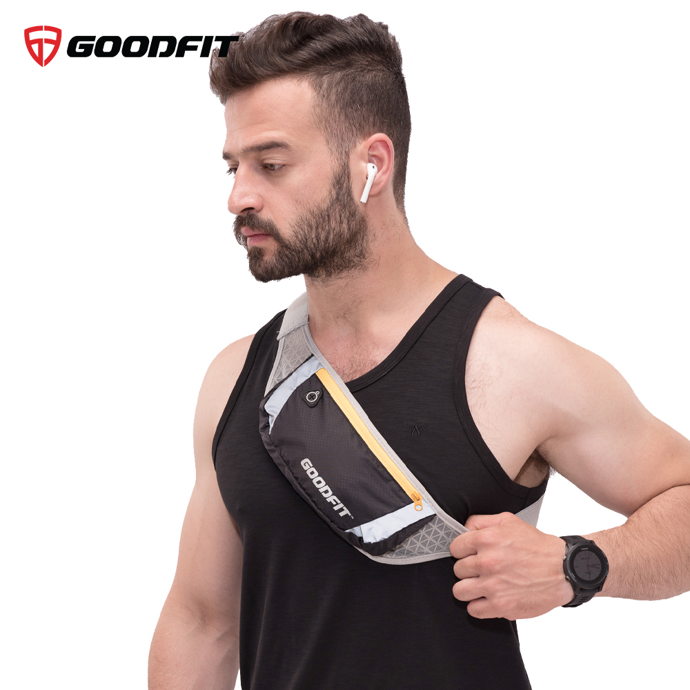 Túi đeo hông, đai chạy bộ nhiều ngăn chống nước, có phản quang Goodfit GF102RB