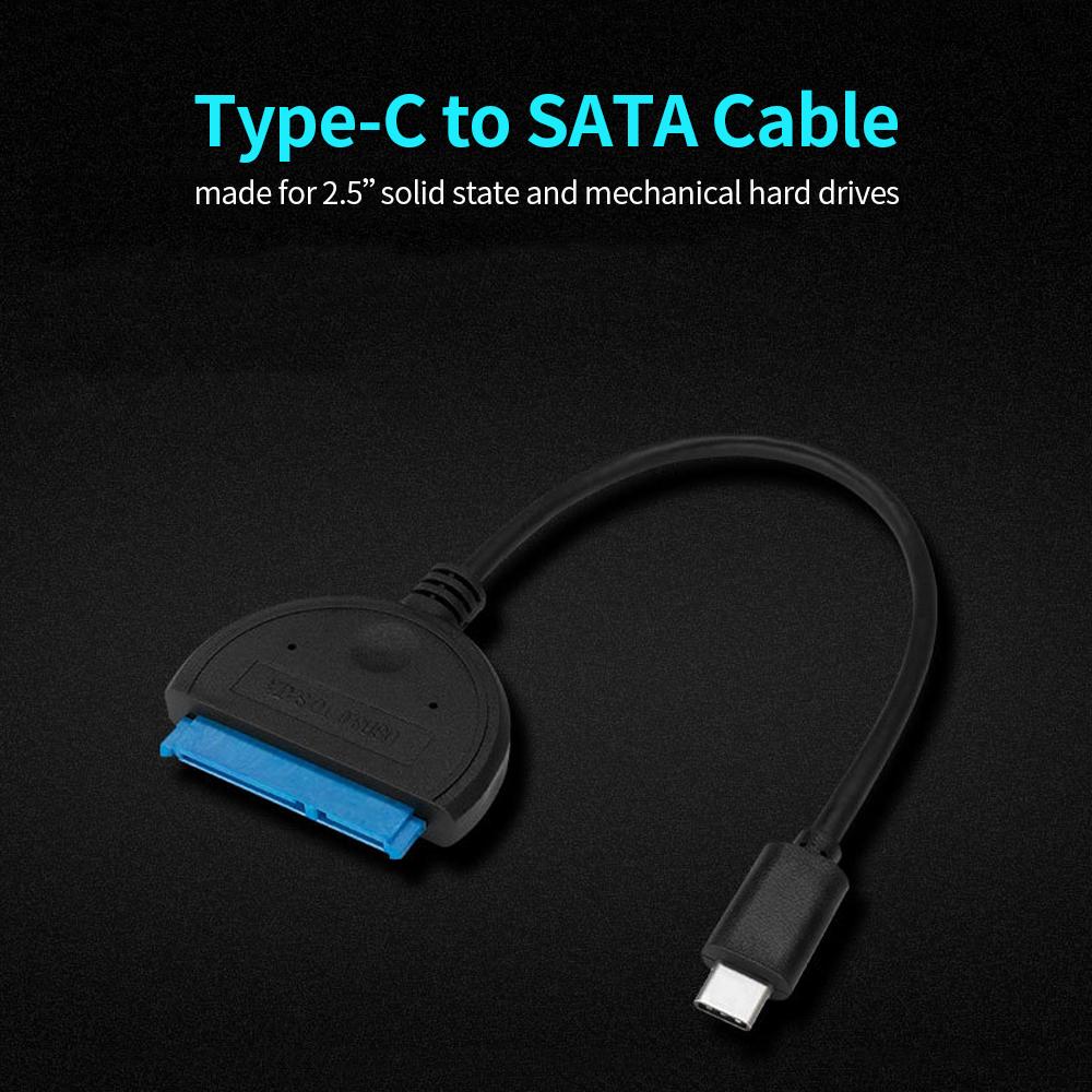 Cáp Type-C sang SATA cho SSD 2,5 ’’ SATA & HDD Bộ điều hợp SATA sang Type-C Bộ điều hợp ổ cứng bên ngoài Cáp hỗ trợ nối tiếp