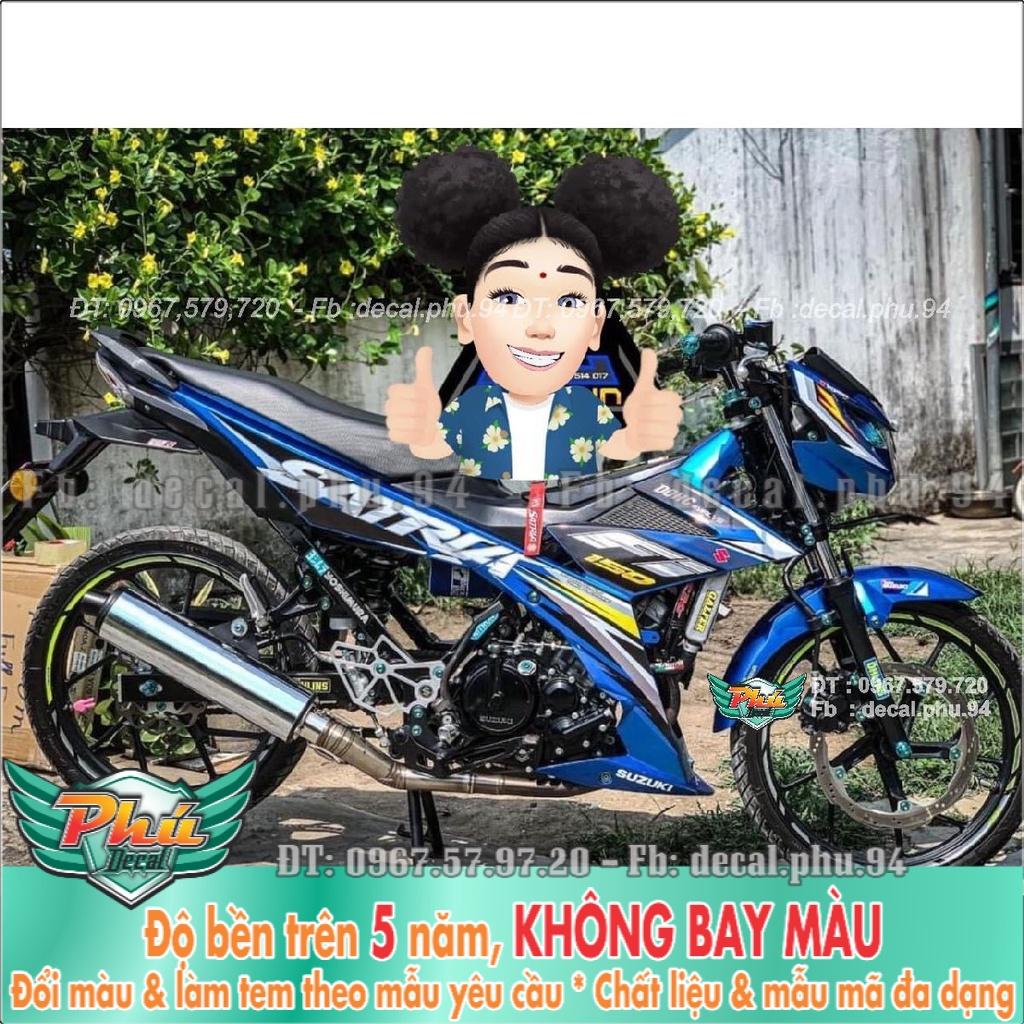 Tem rời Satria xanh đen ,