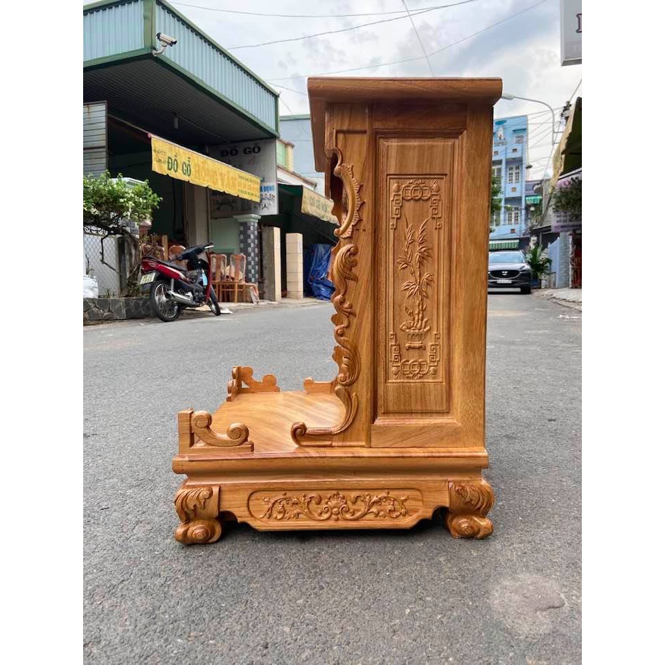 Bàn thờ thần tài ông địa gỗ gõ đỏ 48 x 68 CM