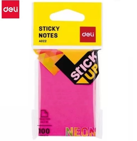 Giấy nhớ 3x2 Deli EA 02202 I Giấy notes ghi chú nhiều màu