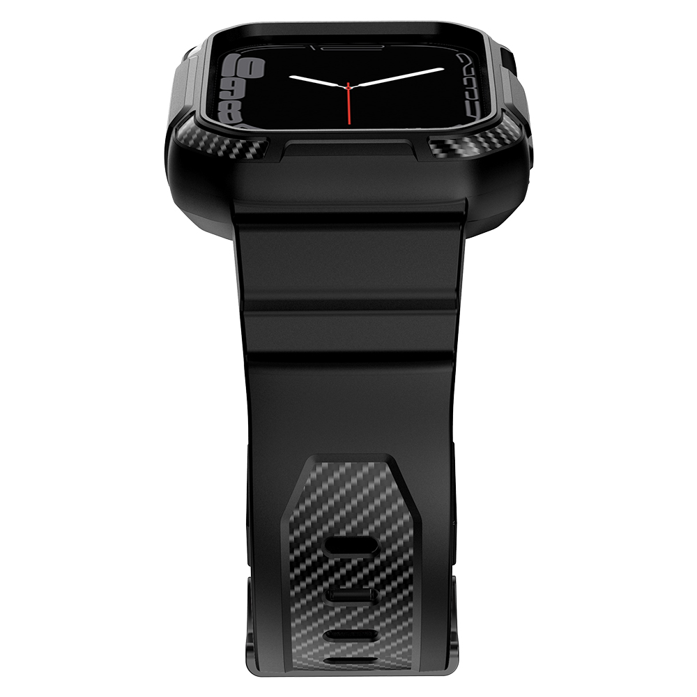 Ốp Case bảo vệ tích hợp dây đeo Vân Carbon cho Apple Watch Series 1/2/3/4/5/6/SE/7/8/9/SE2 Size 38/40/41mm & 42/44/45mm - Hàng Chính Hãng