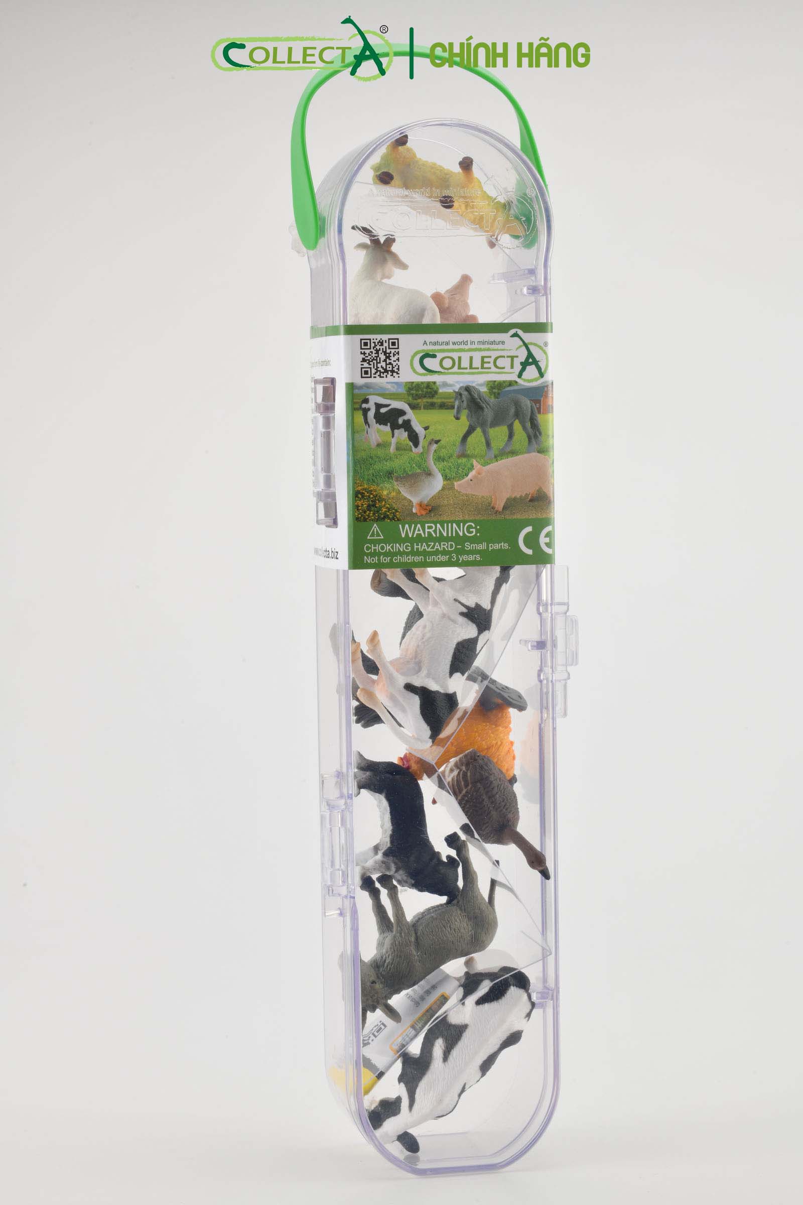 Bộ hình thu nhỏ: Động Vật Nông Trại - CollectA Box of Mini Farm Animals, hiệu: CollectA, mã HS 9655010[A1110] -  Chất liệu an toàn cho trẻ - Hàng chính hãng