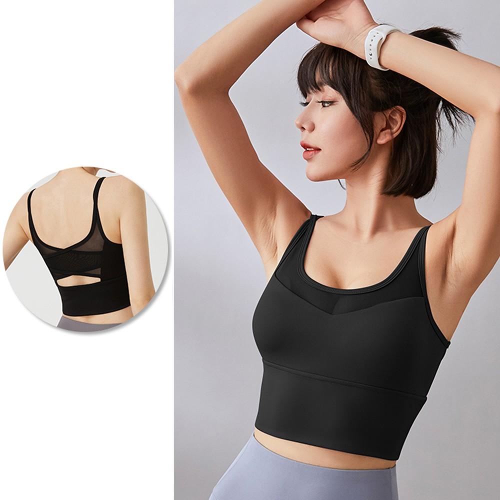 Áo bra tập gym yoga chống sốc AMIN AM008 cao cấp có mút ngực lót trong áo ngực thể thao tập gym yoga vải co dãn ôm ngực