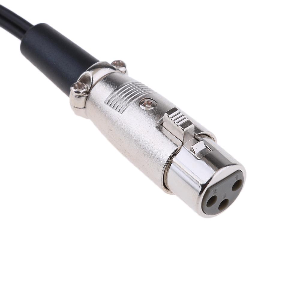 Stereo Audio Cable Wire Cord 3 Pin 1 XLR Female Plug to 2 RCA Male Splitter