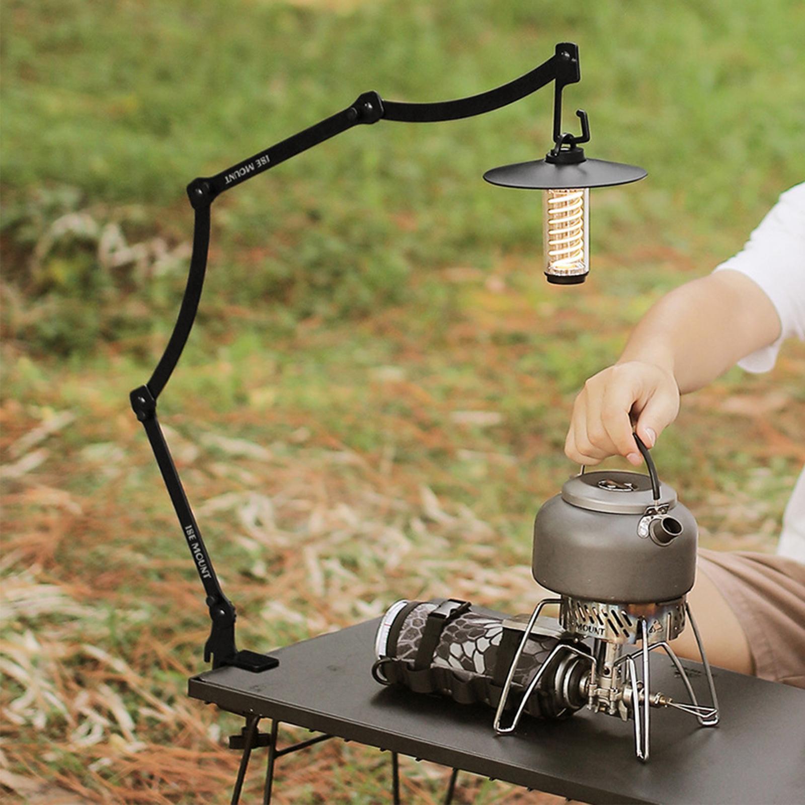 Camping Lantern Stand Camping Light Hanging Pole for Backpacking Outdoor BBQ