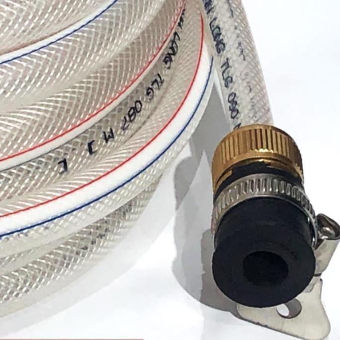 Bộ dây vòi xịt nước rửa xe, tưới cây tăng áp 3 lần, loại 3m, 5m 206701-3Dđầu đồng,cút,nối đồng+ tặng móc khoá