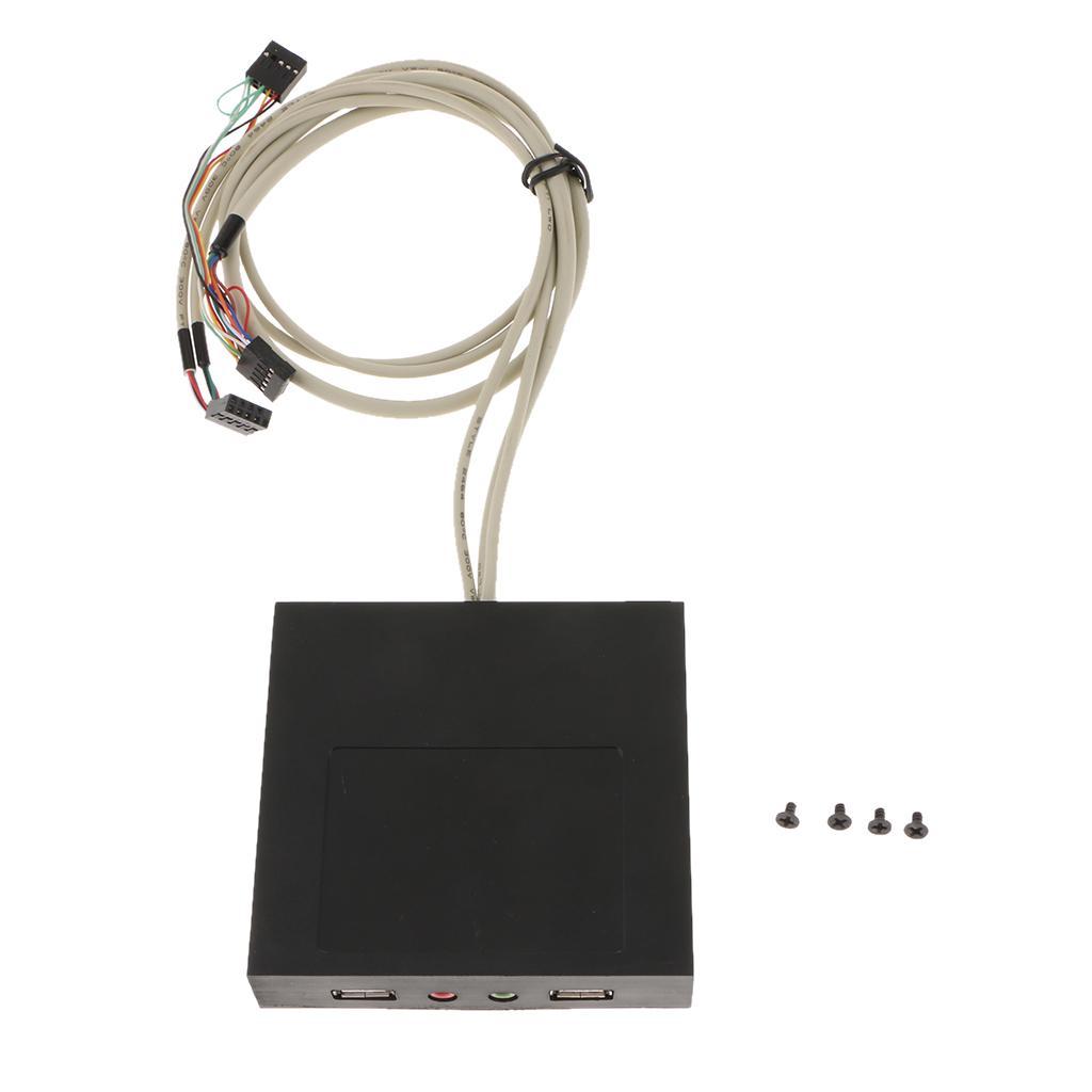 Floppy  Panel 2 Ports USB2.0 Hub Expansion Adapter 9Pin  Plug