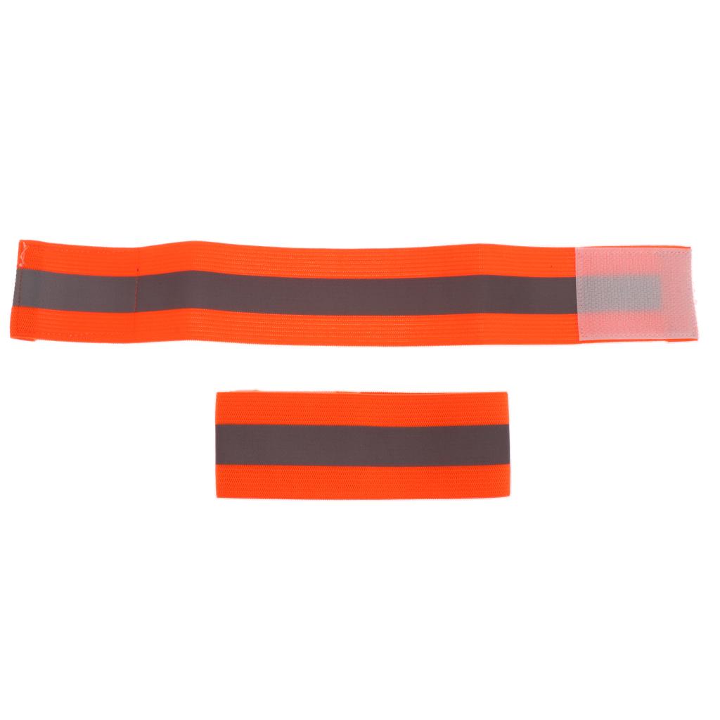 1 Pair Night Running Reflective Sport Arm Belt Armband Ankle Band Leg Strap