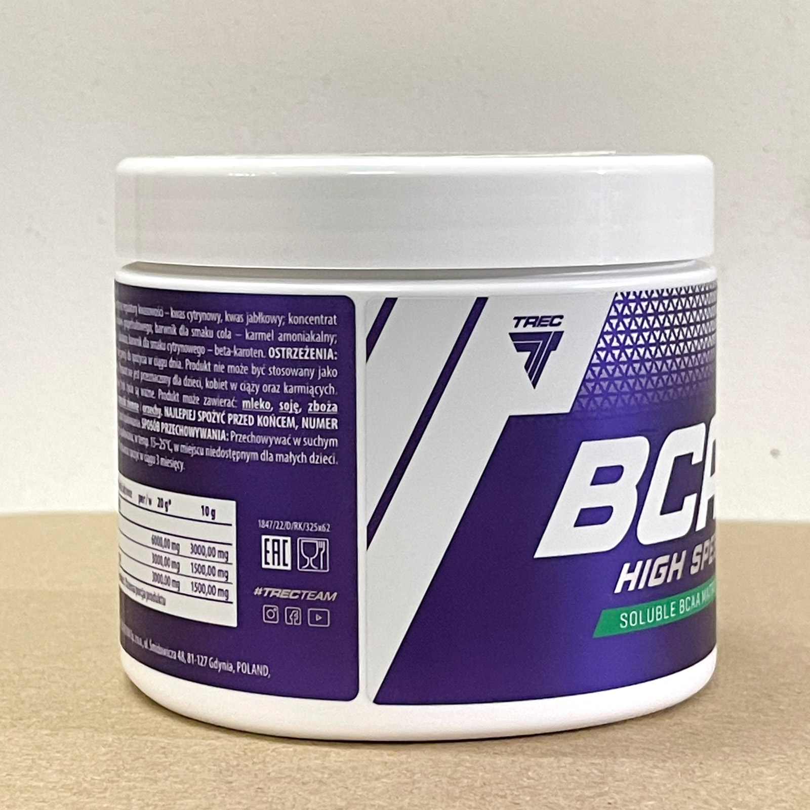 BCAA High Speed siêu hồi phục TREC hộp 250g hỗ trợ tăng sức bền, sức mạnh, đốt mỡ, giảm cân