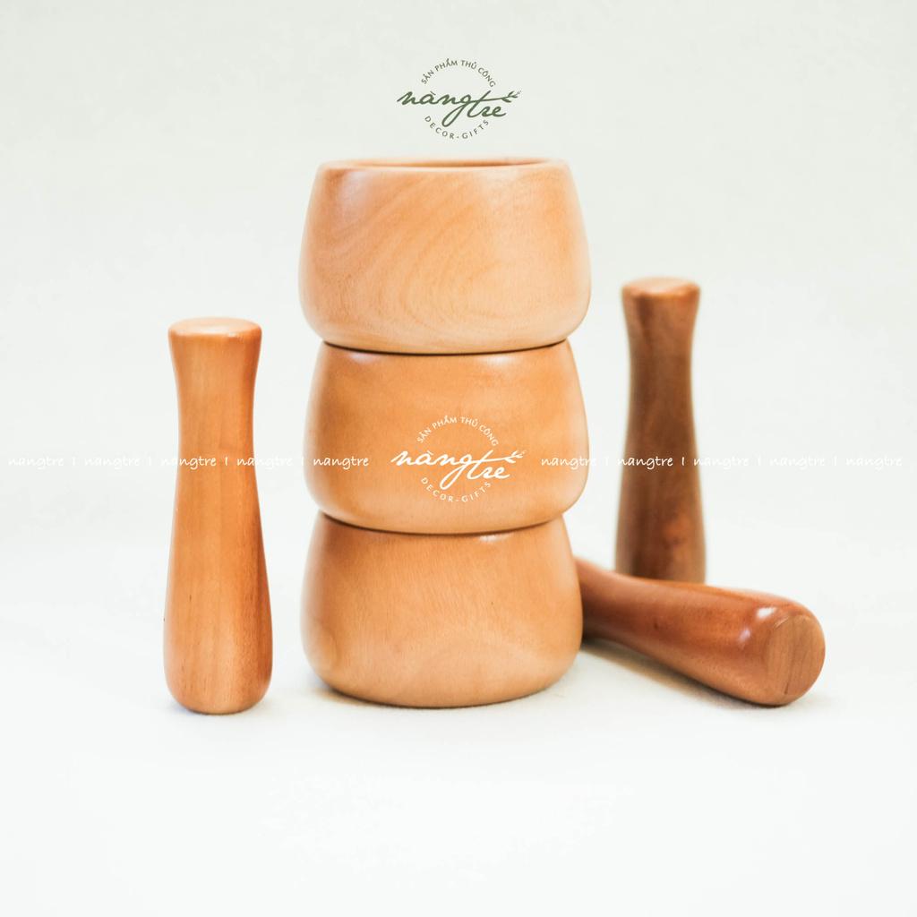 Bộ chày giã cối gỗ hiện đại- mortar pestle