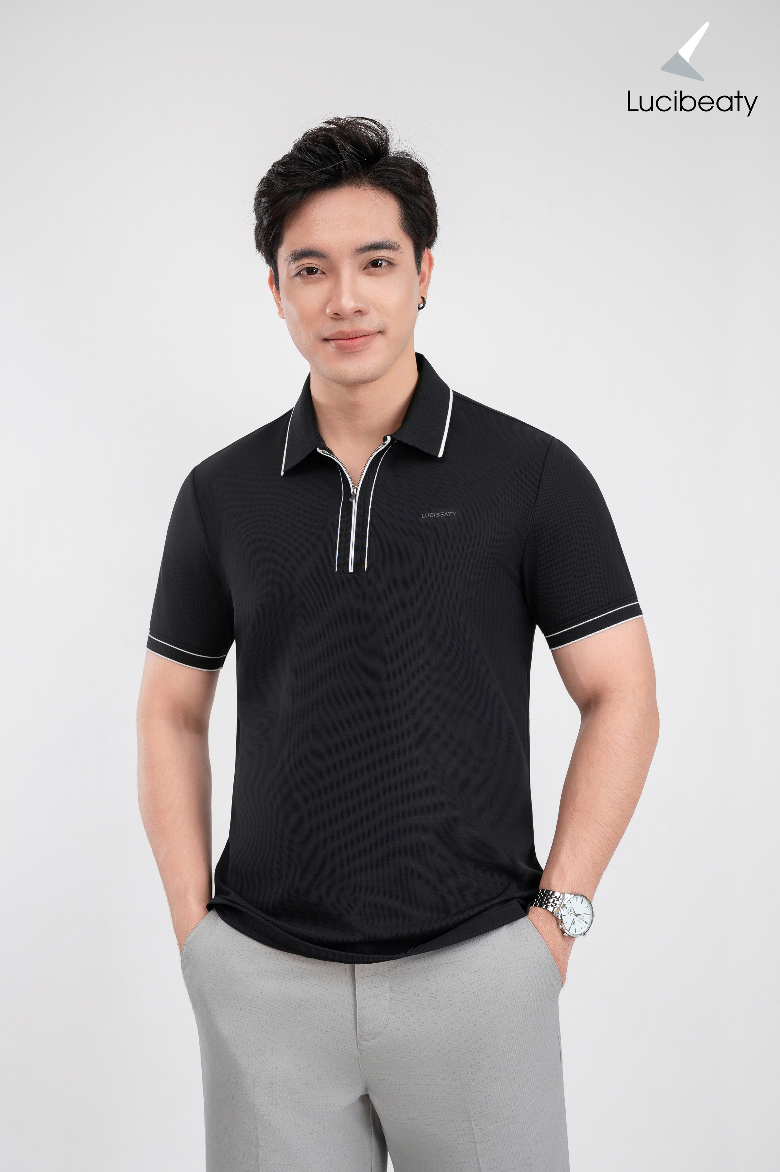 Áo polo nam cao cấp vải Coolmax nhẹ, co giãn tốt, thoáng mát POLO-030