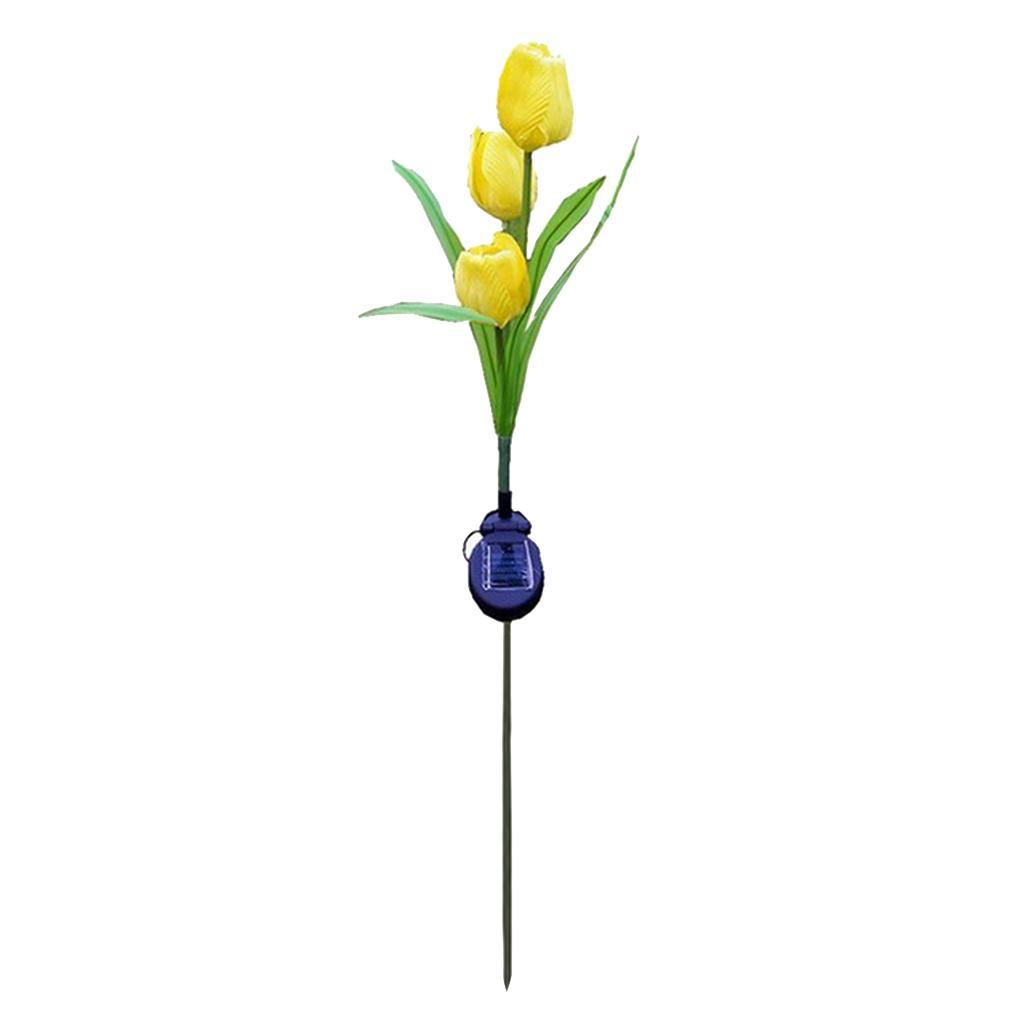 Outdoor Solar Power Flower LED Light Yard Garden Pathway Lamp