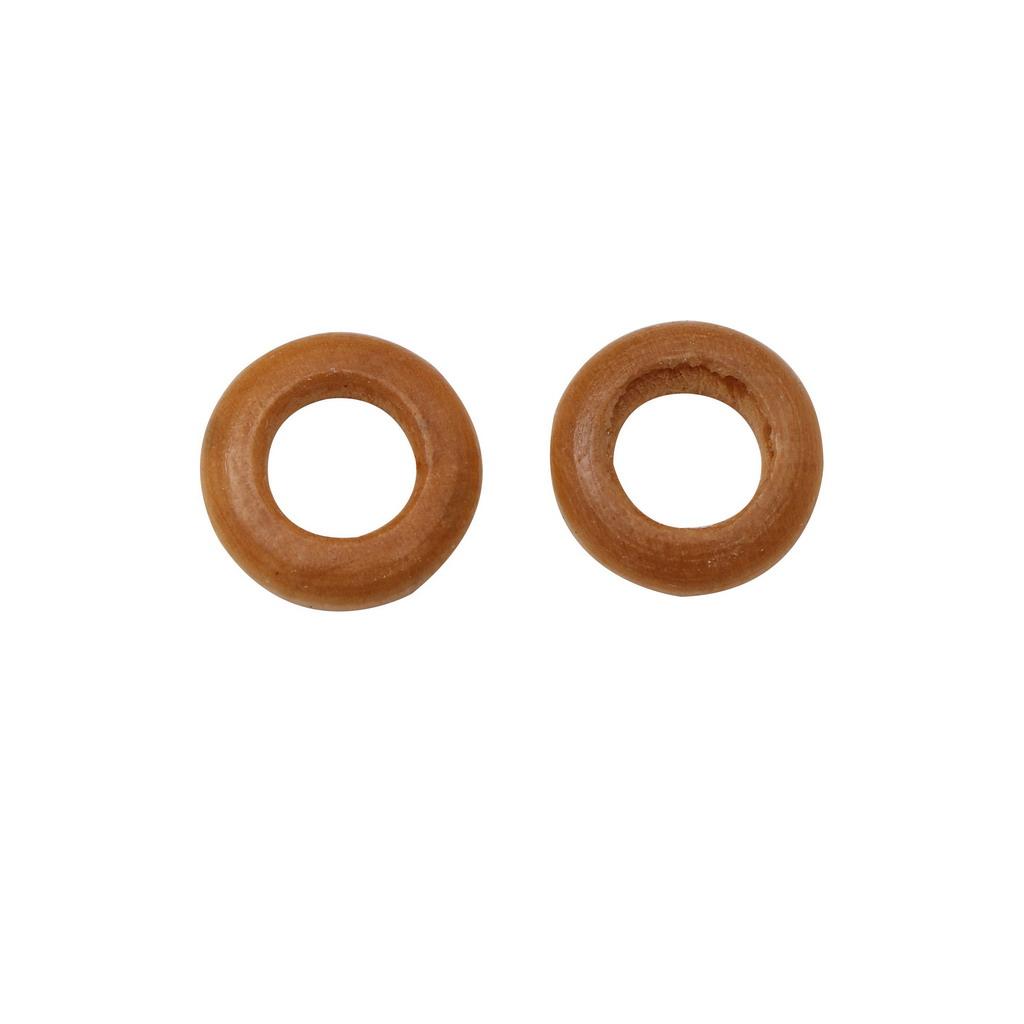 100Pcs Natual Unfinished Wooden Loop Ring Wood Ring Jewelry Making DIY Craft