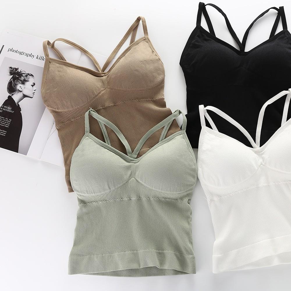 Áo Bra Cotton Dáng Dài Đệm Bàn Tay Cao Cấp BR22