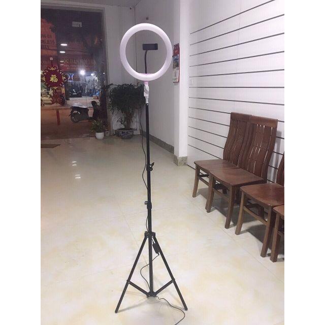 Đèn Led 26cm hỗ trợ ánh sáng livestream bán hàng online ( kèm cả chân và kẹp điện thoại ) (tặng kèm đầu đọc thẻ nhớ cao cấp)