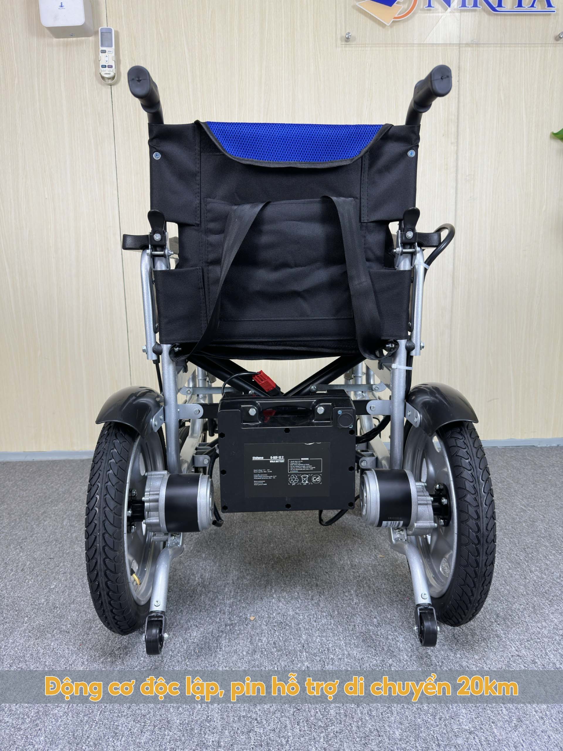 Xe Lăn Điện Phanh Điện tử Gấp Gọn, Điều Khiển Dễ Dàng, Pin Sạc Tối Đa 20km, Chính Hãng NIKITA XLD-1520