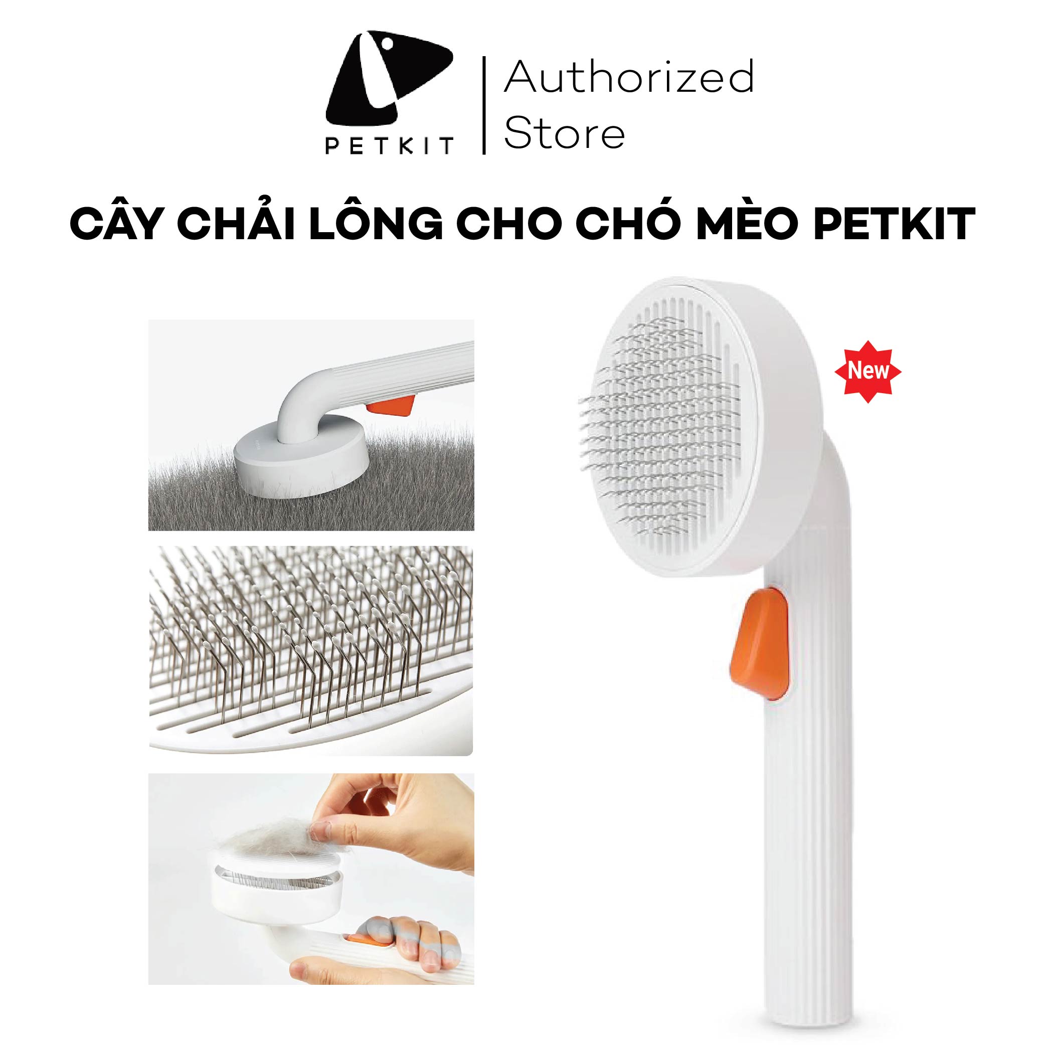 Cây Chải Lông Mèo, Lược Chải Lông Chó Mèo Petkit Pro bản 2023