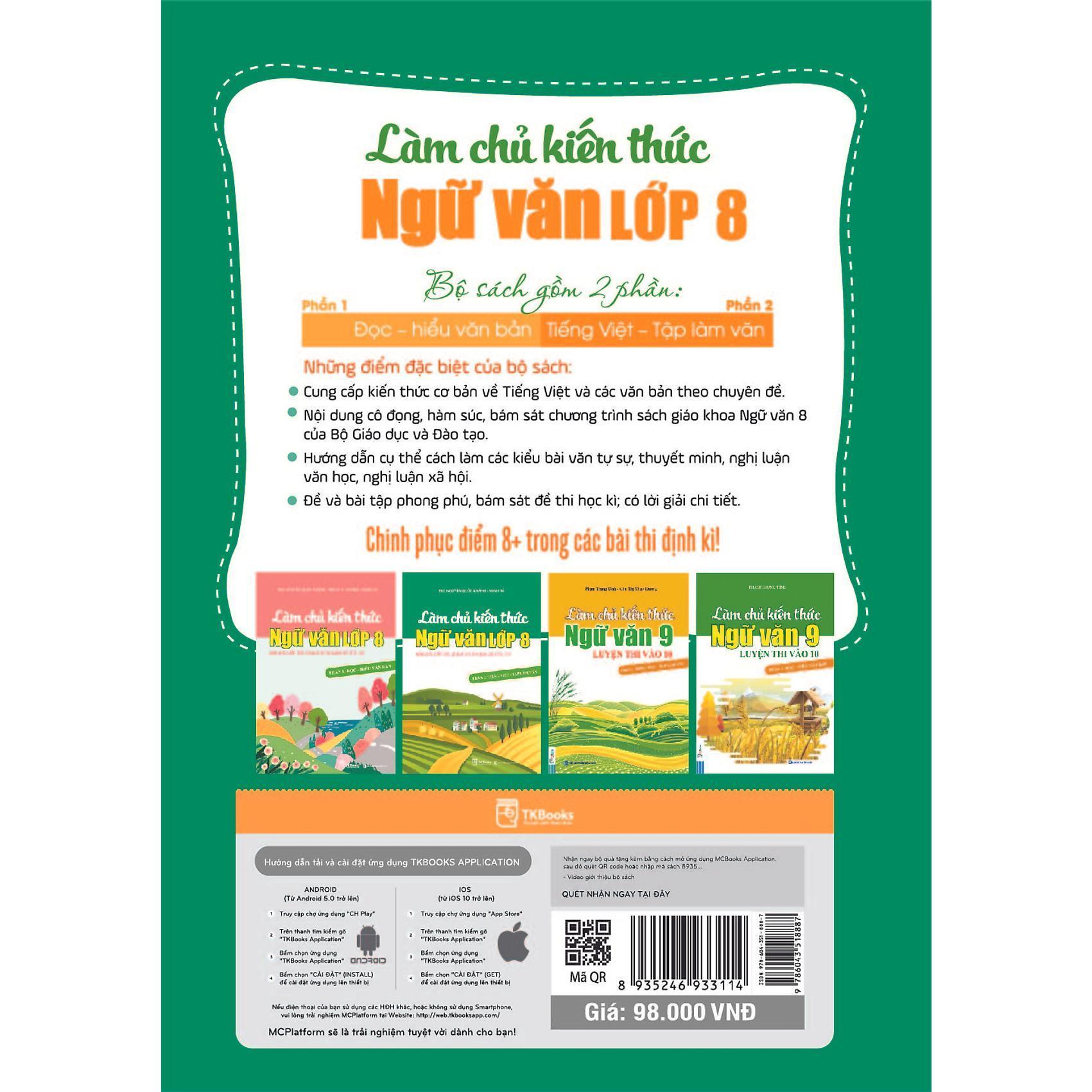 Sách - Combo 2 Tập: Làm Chủ Kiến Thức Ngữ Văn Lớp 8 - MCBooks