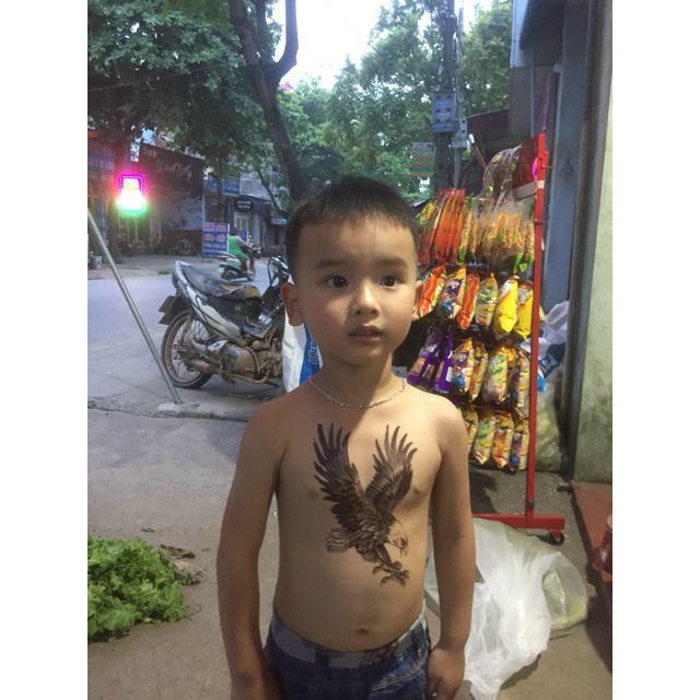 Hình xăm dán con vật siêu ngầu 15x21cm.