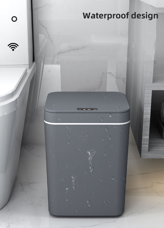Thùng Rác Cảm Ứng Tự Động 16L Versatile Design Khử Trùng Tia UV