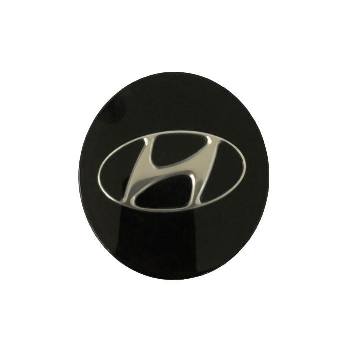 Logo chụp mâm, ốp lazang bánh xe ô tô Hyundai HY-60 - Kích thước 60mm
