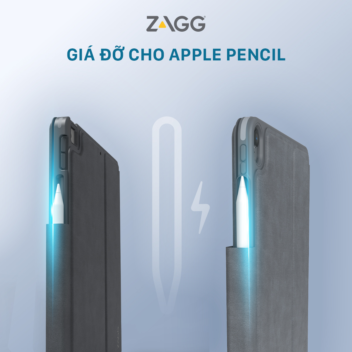 Ốp lưng kèm bàn phím ZAGG Keyboard Pro Keys-Apple-iPad 10.2-Black/Gray-UK - 103407134 - Hàng chính hãng