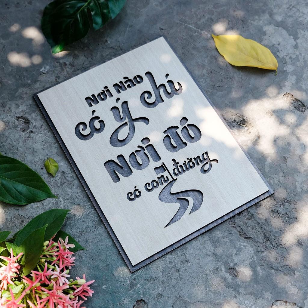 Tranh treo văn phòng tao động lực - mẫu câu "Nơi nào có ý chí nơi đó có con đường"