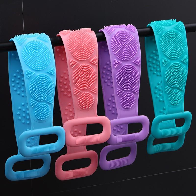 Đai tắm chà lưng silicon, đai cọ lưng massage silicon