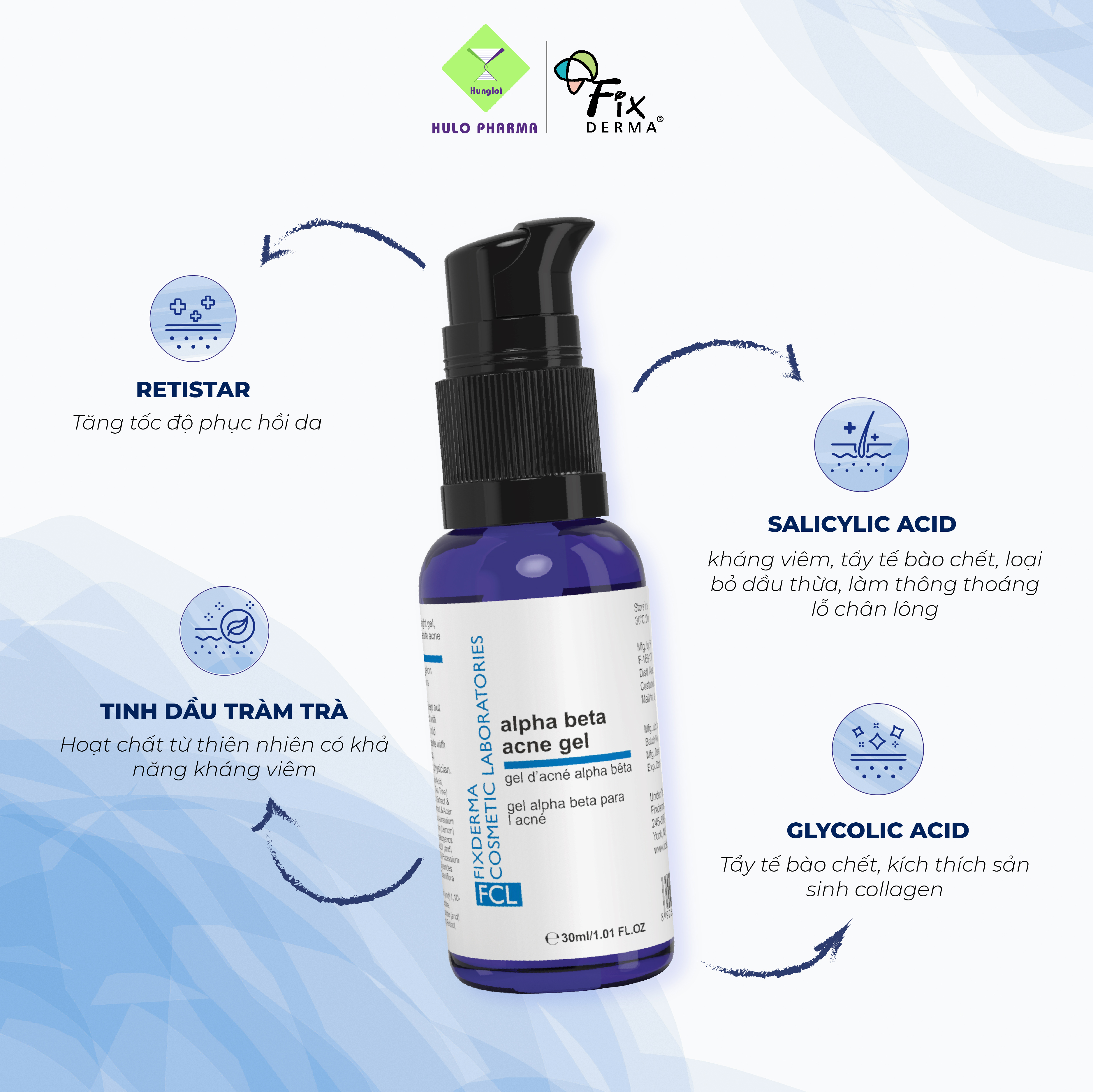 Chấm Mụn FCL Alpha-Beta Acne Gel Giúp Giảm Mụn, Ngừa Viêm,Thông Thoáng Lỗ Chân Lông, Điều Tiết Bã Nhờn 30ml