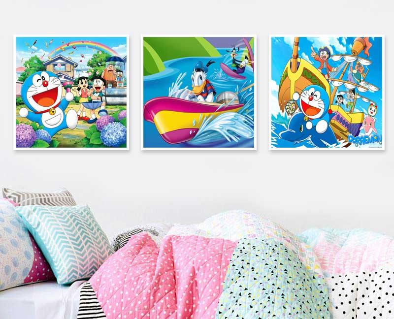 Bộ 3 Tranh Canvas Doraemon – TE004