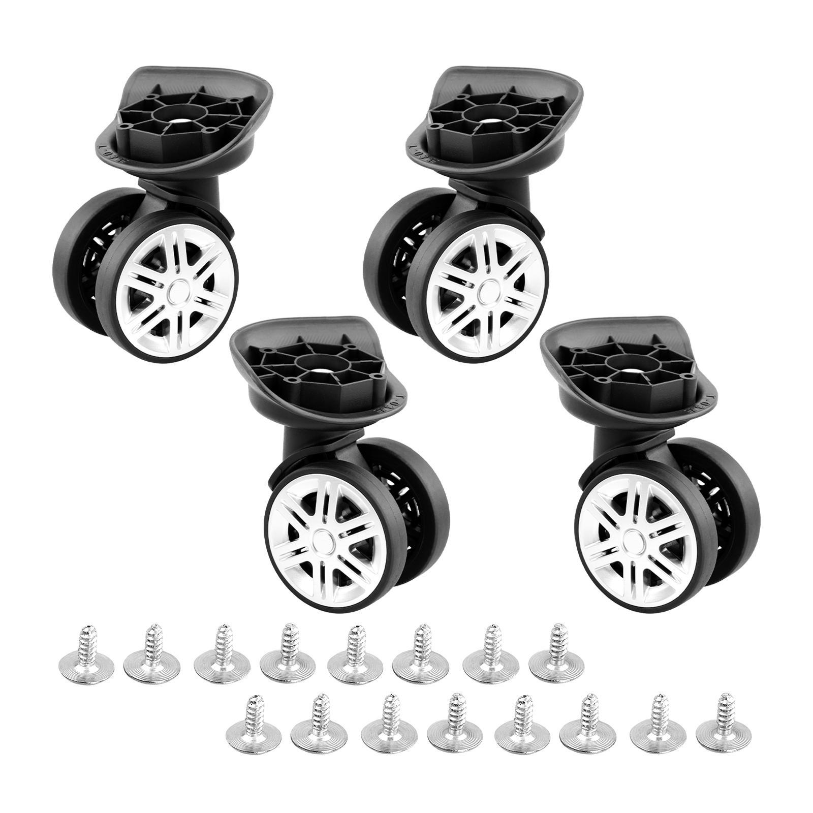 Luggage Suitcase Wheels Quiet Hole Pitch 1.3 inch Replacement Luggage Wheels
