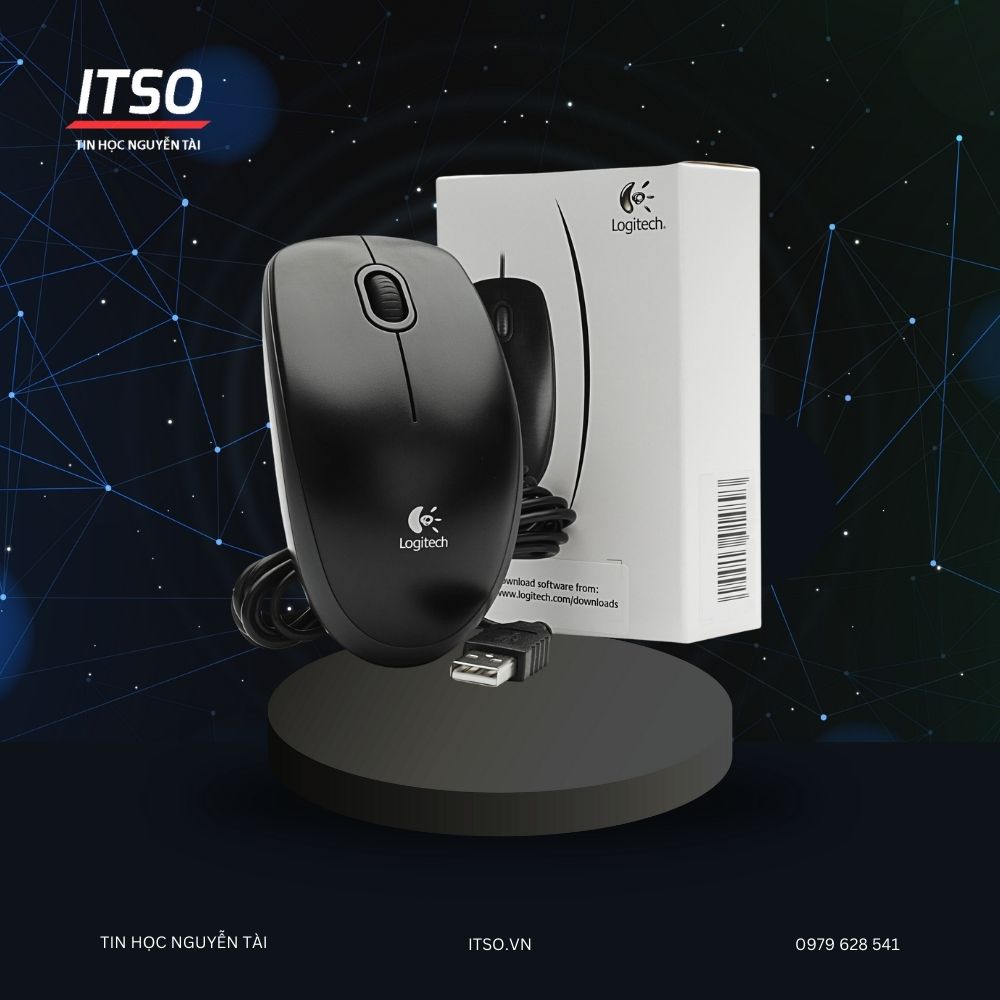 Chuột Có Dây Logitech B100 - Hàng Chính Hãng