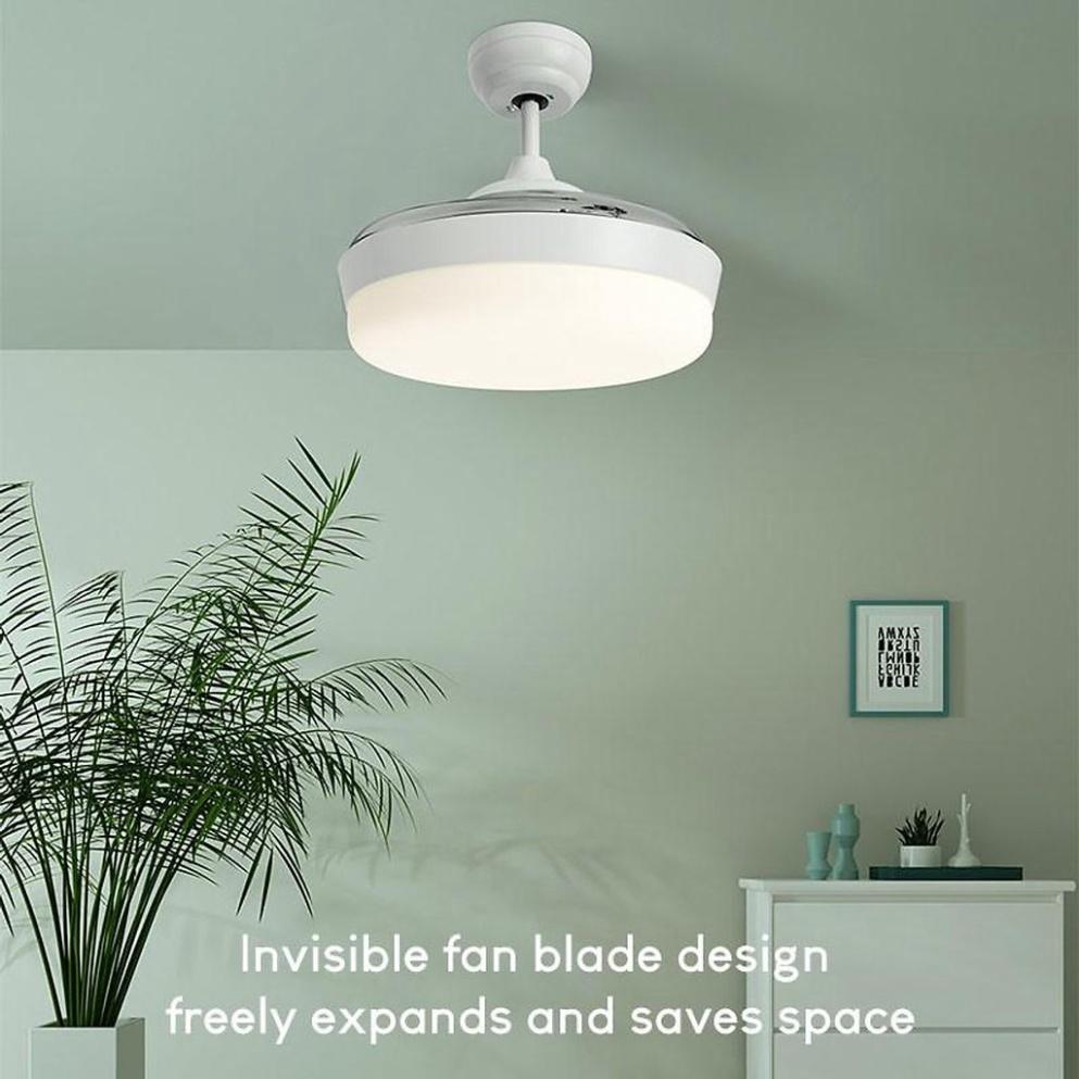 Đèn LED kiêm Quạt Trần Yeelight C2101C1060 - Cánh gió đảo chiều trong suốt, Kết nối app Mi Home, bản Quốc Tế