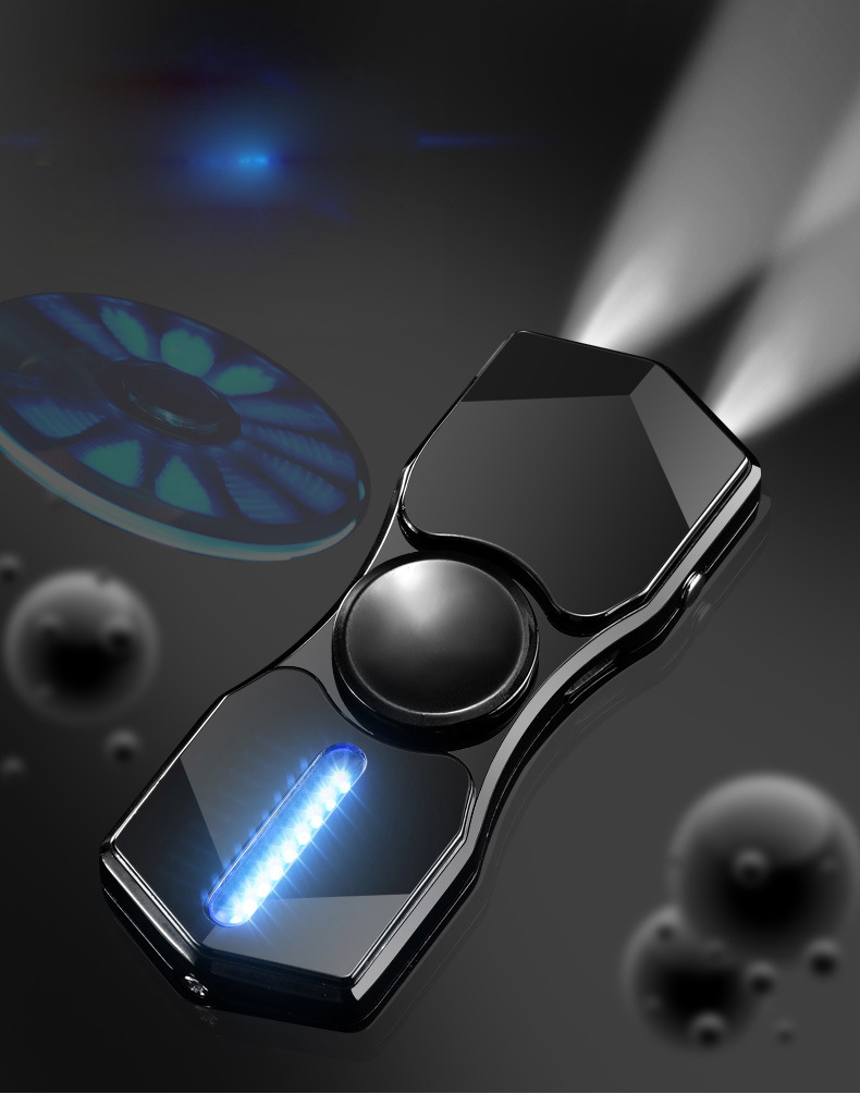 Con Quay Spinner Tạo 12 Hiệu Ứng Đèn Led Kiêm Quẹt Lửa Hồng Ngoại Và Đèn Pin Sạc Điện USB